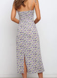 Purple Women's Dresses Cami Floral Tied Front Maxi Dress LC615512-8