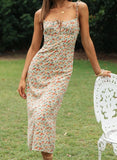 Apricot Women's Dresses Cami Floral Tied Front Maxi Dress LC615512-18