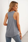 Gray Casual V Neck Racerback Tank Top with Pocket LC256544-11