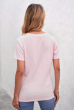 Pink MAMA NEEDS SOME WINE Blush/Gray Tee LC2523760-10