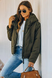 LC856045-9-S, LC856045-9-M, LC856045-9-L, LC856045-9-XL, LC856045-9-2XL, Green Winter Coats for Women Outdoor Zipper Hooded Coat Outwear with Pockets