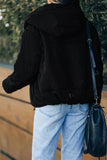 LC856045-2-S, LC856045-2-M, LC856045-2-L, LC856045-2-XL, LC856045-2-2XL, Black Winter Coats for Women Outdoor Zipper Hooded Coat Outwear with Pockets