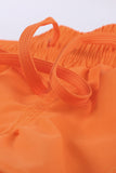 Orange Womens Summer Thermochromic Sports Casual Shorts LC73678-14