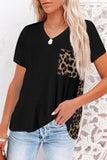 Leopard Women's Leopard Printed Short Sleeve T-Shirt Blouse LC253578-20