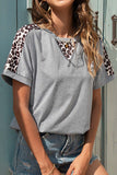 Gray Women's T-shirts Leopard Print T-shirt LC25210695-11