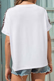 White Women's T-shirts Leopard Print T-shirt LC25210695-1