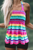 Multicolor Women's Tankinis Striped Multicolor Tankini LC415276-22