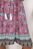 Purple Women's Dresses Floral Print Mini Dress LC229164-8