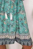 Green Women's Dresses Floral Print Mini Dress LC229164-9