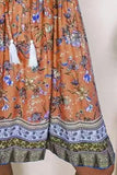 Orange Women's Dresses Floral Print Mini Dress LC229164-14