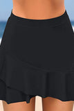Women's Swim Skirt Ruffled High Waist Bikini Bottoms Bathing Suit