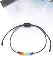 LC012449-22, Multicolor LGBT Rainbow Bracelets Pride Beaded Bracelet Jewelry