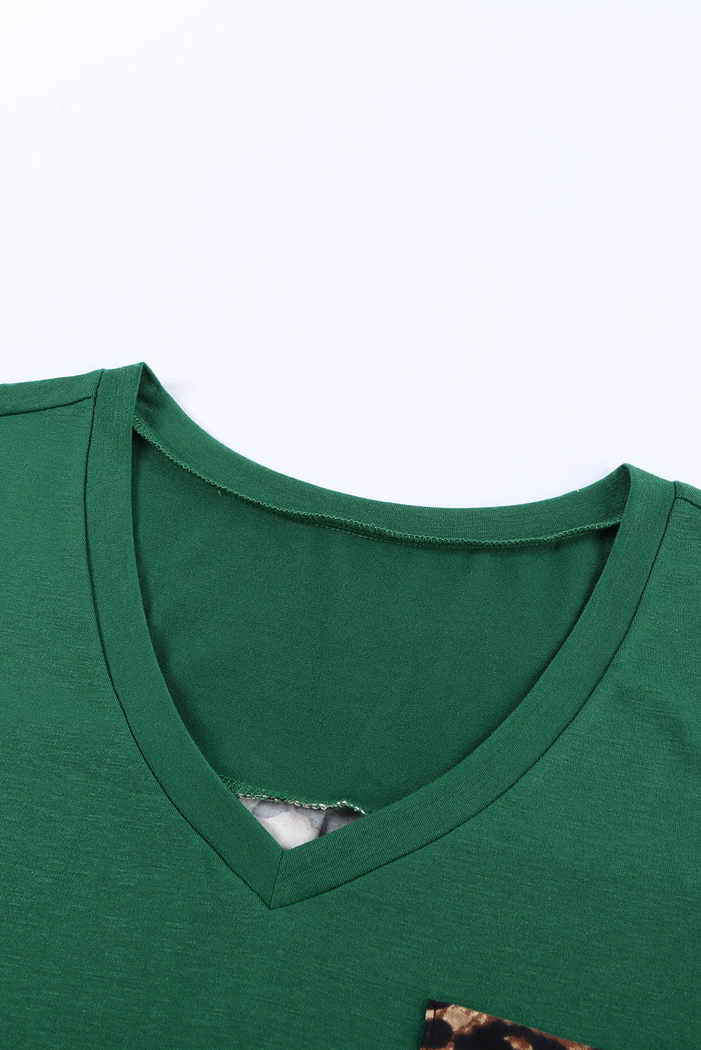 Green Women's Leopard Printed Short Sleeve T-Shirt Blouse LC253578-9