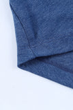 Blue Casual V Neck Racerback Tank Top with Pocket LC256544-5