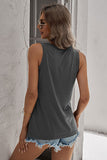 LC256898-11-S, LC256898-11-M, LC256898-11-L, LC256898-11-XL, LC256898-11-2XL, Gray CHILL Graphic Tank Tops for Womens Summer Sleeveless Vest T Shirt
