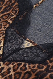 LC31378-20-S, LC31378-20-M, LC31378-20-L, Womens Babydoll Lingerie Dress Leopard Animal Print Sleepwear Nightwear