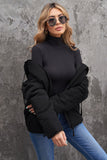 LC856045-2-S, LC856045-2-M, LC856045-2-L, LC856045-2-XL, LC856045-2-2XL, Black Winter Coats for Women Outdoor Zipper Hooded Coat Outwear with Pockets