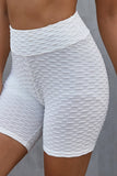 White High Waisted Yoga Fitness Shorts for Women LC263790-1