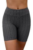 Gray High Waisted Yoga Fitness Shorts for Women LC263790-11