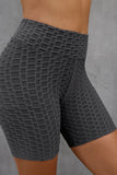 Gray High Waisted Yoga Fitness Shorts for Women LC263790-11