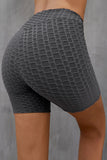 Gray High Waisted Yoga Fitness Shorts for Women LC263790-11
