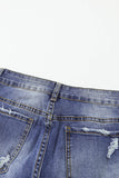 Gray Floral Leopard Ripped Boyfriend Distressed Denim Pants Jeans LC782289-11