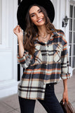 LC255462-5-S, LC255462-5-M, LC255462-5-L, LC255462-5-XL, LC255462-5-2XL, Blue Geometric Plaid Print Pocketed Shirt