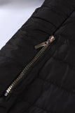 LC85117-2XXL, LC85117-2XL, LC85117-2L, LC85117-2M, LC85117-2S, Winter Coats for Women Camel Faux Fur Collar Trim Black Quilted Jacket Outerwear