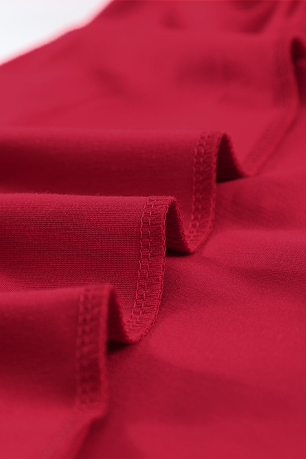 Red V Neck Ruffled Sleeve Empire Waist Flare Long Dress LC617472-3