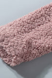 Pink Womens Full Zip Soft Warm Sherpa Hooded Coat with Pocket LC8511355-10