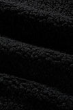 Black Womens Full Zip Soft Warm Sherpa Hooded Coat with Pocket LC8511355-2