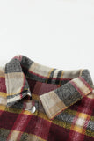 LC255462-7-S, LC255462-7-M, LC255462-7-L, LC255462-7-XL, LC255462-7-2XL, Yellow Geometric Plaid Print Pocketed Shirt