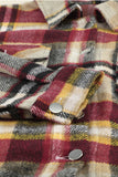 LC255462-7-S, LC255462-7-M, LC255462-7-L, LC255462-7-XL, LC255462-7-2XL, Yellow Geometric Plaid Print Pocketed Shirt