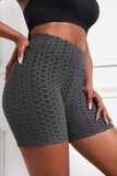 Gray High Waisted Yoga Fitness Shorts for Women LC263790-11