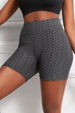 Gray High Waisted Yoga Fitness Shorts for Women LC263790-11