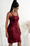 Red Sexy Red Sequin Dress Cami Midi Dress With Side Slit LC617422-3