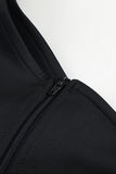 Black One Shoulder Bowknot Hollow Out Bodycon Midi Dress for Women LC2210035-2