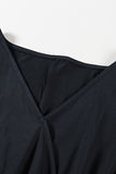 Black Long Sleeve Dress for Women Black V Neck Batwing Sleeve Maxi Dress LC616128-2