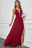 Womens Formal Maxi Dress Sleeveless Rhinestone Gown Evening Dress