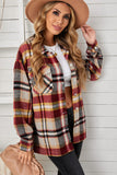 LC255462-7-S, LC255462-7-M, LC255462-7-L, LC255462-7-XL, LC255462-7-2XL, Yellow Geometric Plaid Print Pocketed Shirt