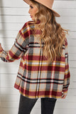 LC255462-7-S, LC255462-7-M, LC255462-7-L, LC255462-7-XL, LC255462-7-2XL, Yellow Geometric Plaid Print Pocketed Shirt