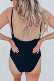 Rose Colorblock Mesh Backless One Piece Bathing Suit LC442720-6