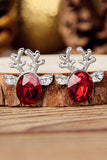 LC013189-3, Red Women's Christmas Reindeer Antlers Xmas Earring