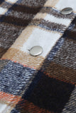 LC255462-5-S, LC255462-5-M, LC255462-5-L, LC255462-5-XL, LC255462-5-2XL, Blue Geometric Plaid Print Pocketed Shirt