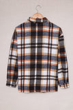 LC255462-5-S, LC255462-5-M, LC255462-5-L, LC255462-5-XL, LC255462-5-2XL, Blue Geometric Plaid Print Pocketed Shirt