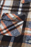 LC255462-5-S, LC255462-5-M, LC255462-5-L, LC255462-5-XL, LC255462-5-2XL, Blue Geometric Plaid Print Pocketed Shirt