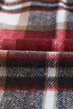 LC255462-3-S, LC255462-3-M, LC255462-3-L, LC255462-3-XL, LC255462-3-2XL, Red Geometric Plaid Print Pocketed Shirt