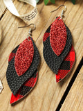 LC013249-3, Red Christmas Earrings for Women Holiday Earrings