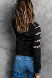 Black Xmas Pullover Shirt Leopard Merry Christmas Sweatshirt for Women LC25311165-2