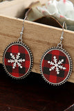 LC013335-3, Red Christmas Earrings for Women Snowflake Christmas Gift